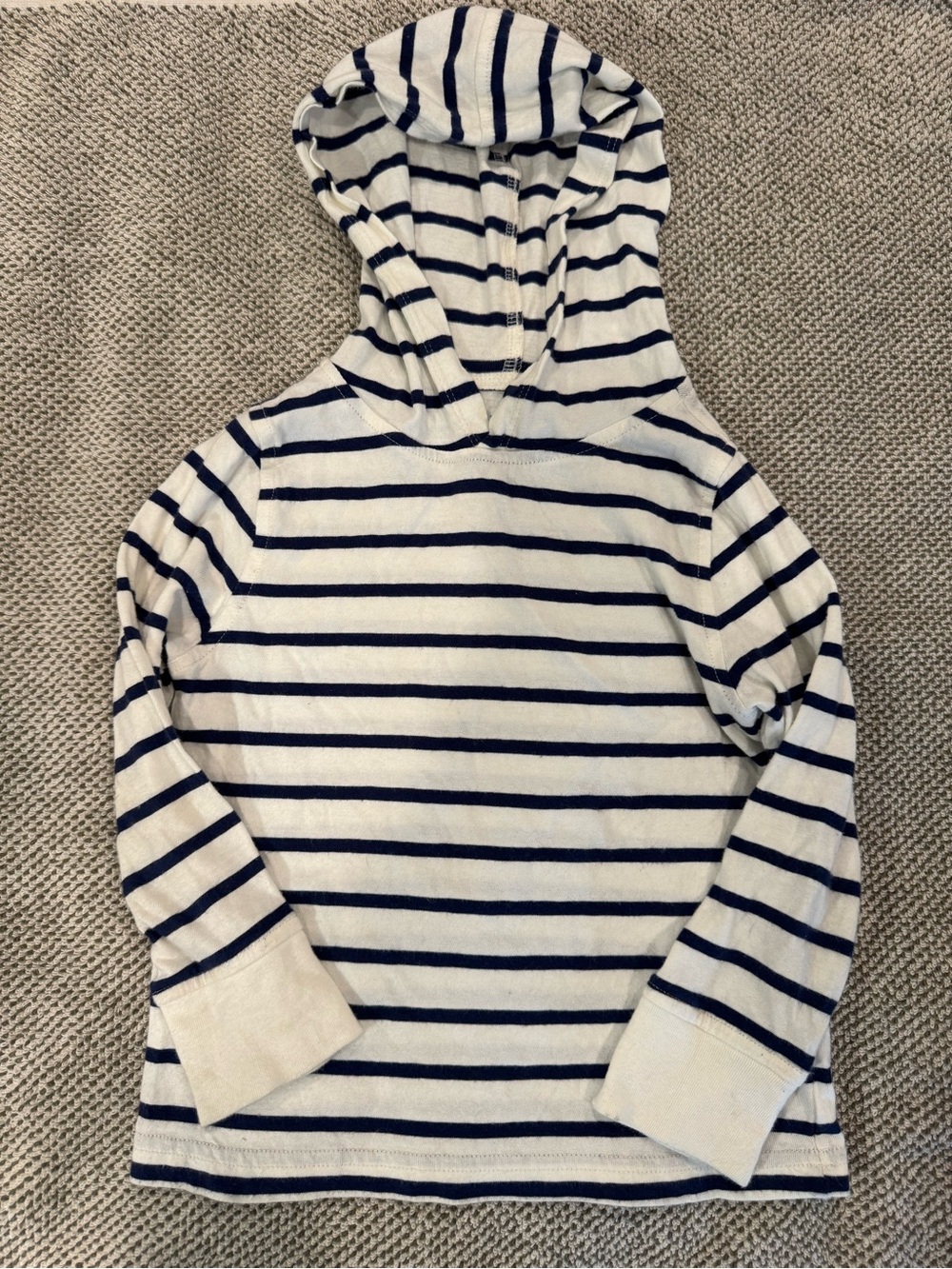 Boys striped long sleeve shirt with hood